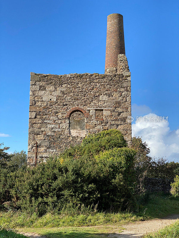 Wheal Peevor锡矿在Redruth，康沃尔，英国